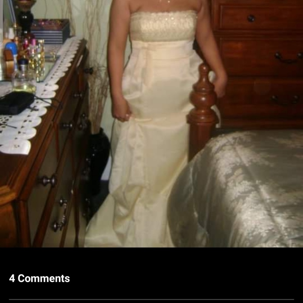Strapless Champagne dress